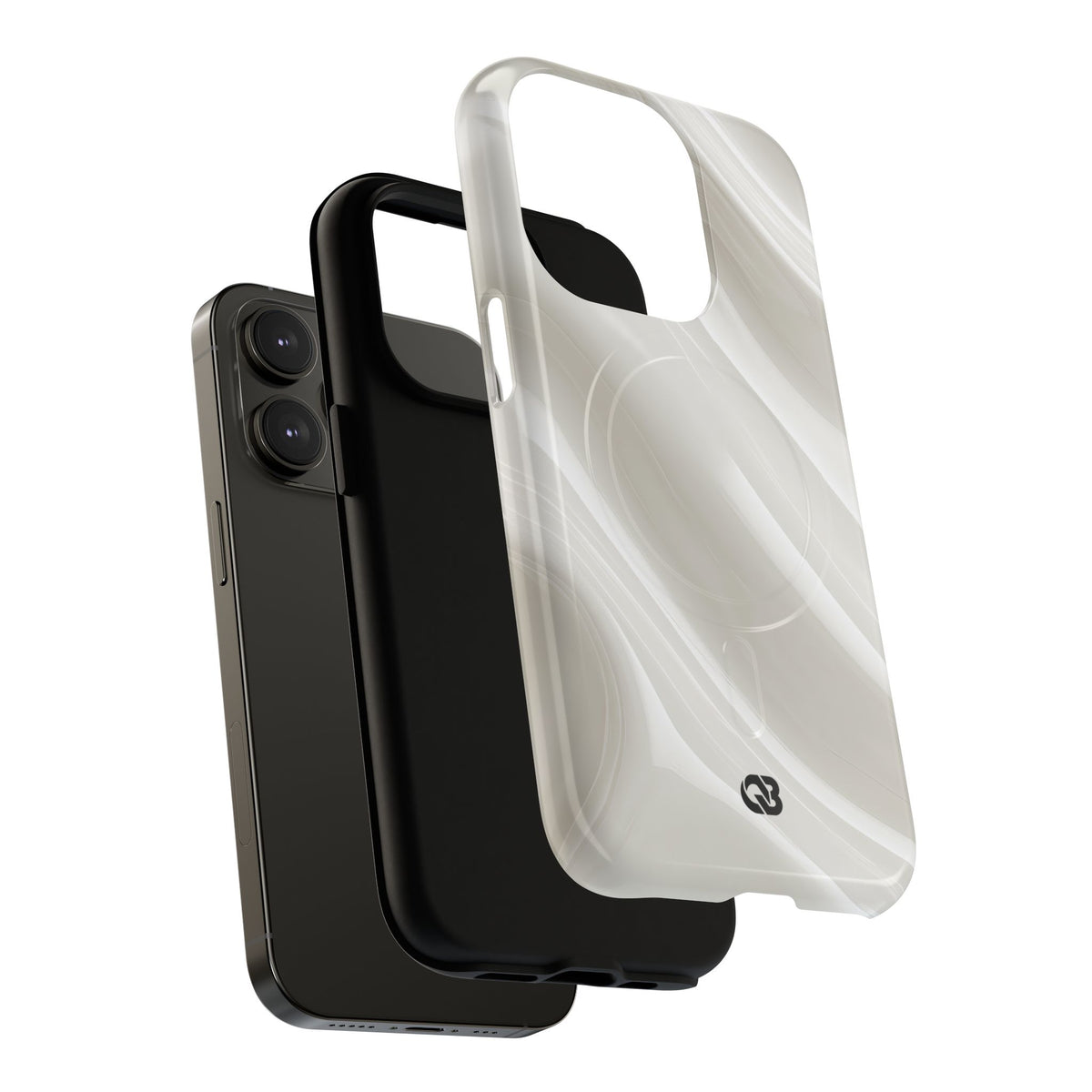Liquid Enamel Fold · Tough 2.0 Magnetic Phone Case for iPhone · White