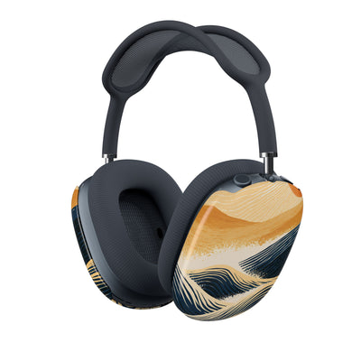 Golden Horizon Waves · Hard Case for AirPods Max · Blue