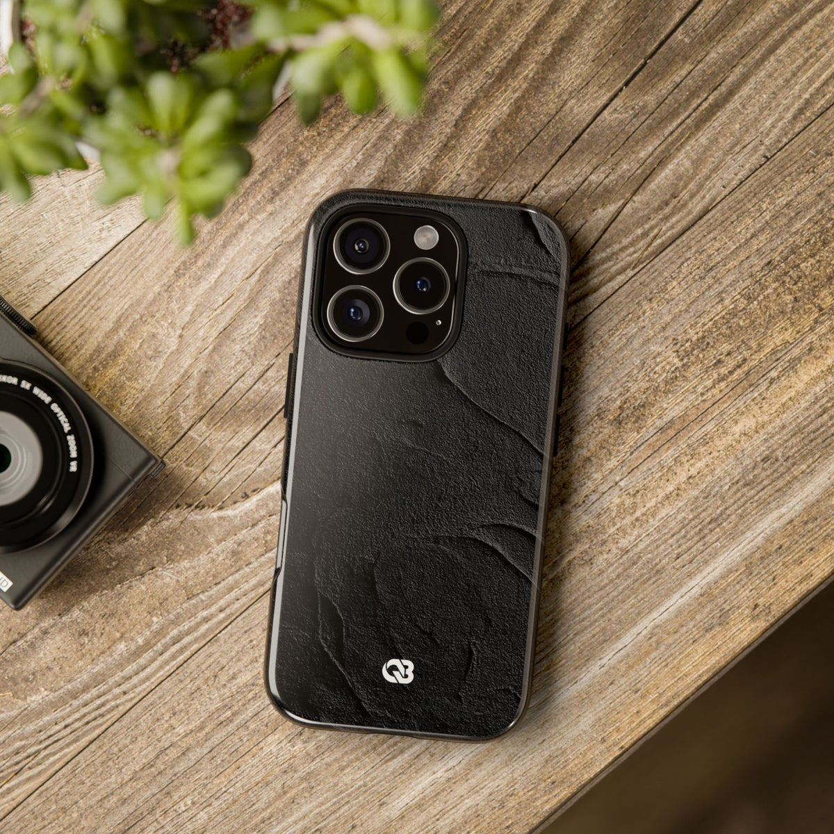 Obsidian Stucco Relief · Tough Phone Case for iPhone · Black