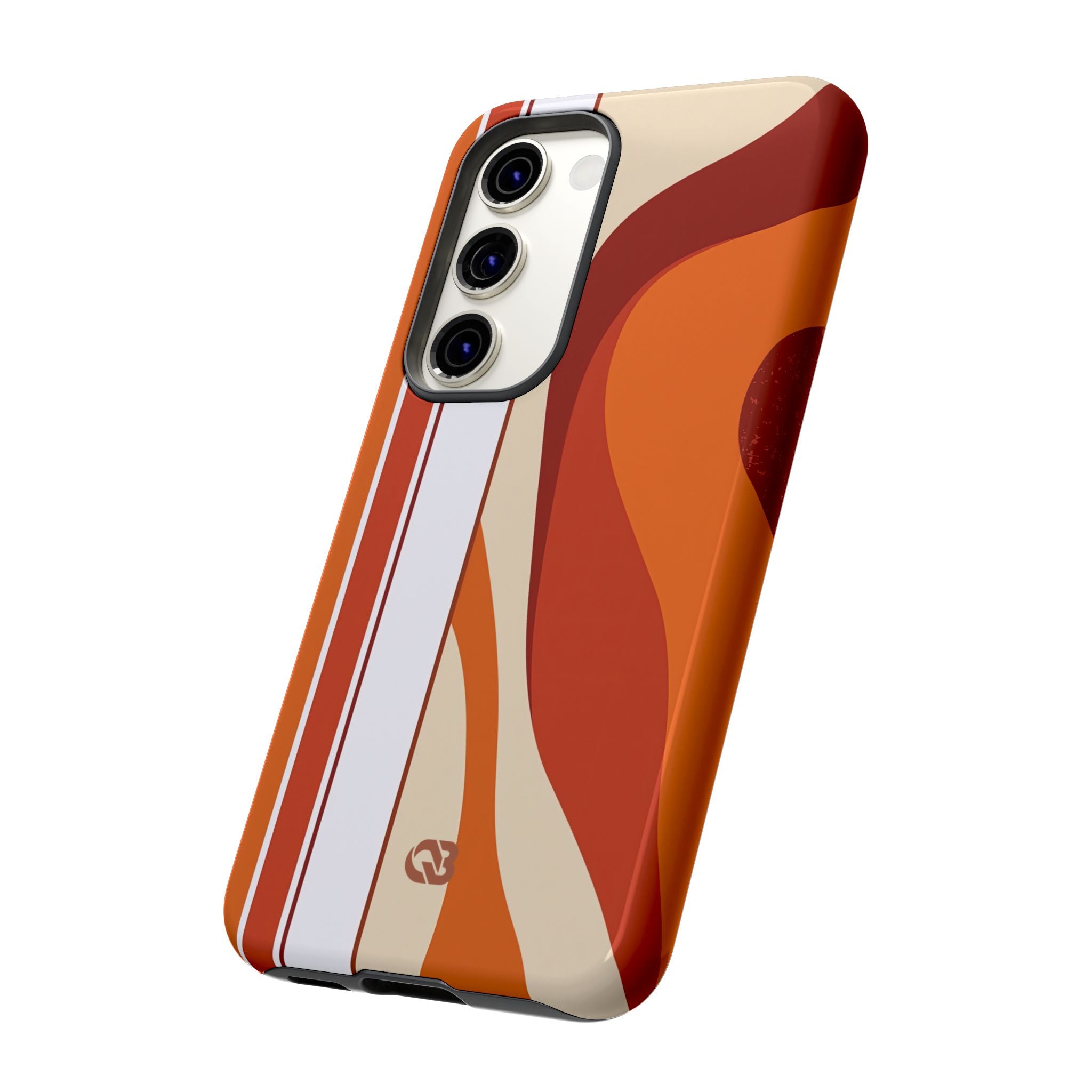 Orange Tough Phone Case for Samsung - Terracotta Metro Line