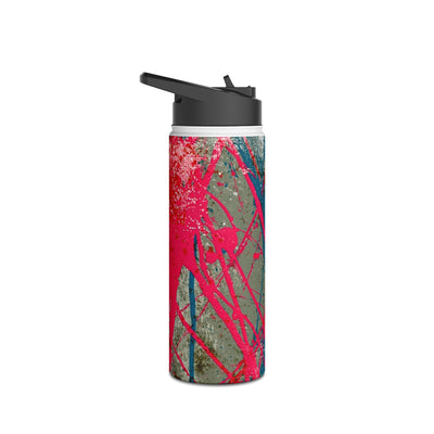 Neon Static Drip · Insulated Water Bottle · Pink