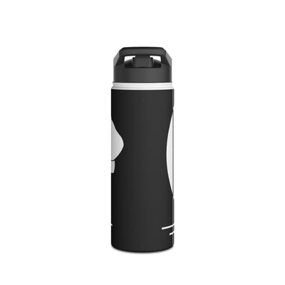 Nocturne Orchid Bloom · Insulated Water Bottle · Black