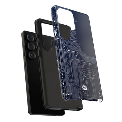 Blue Tough Phone Case for Samsung - Cobalt Data Stream