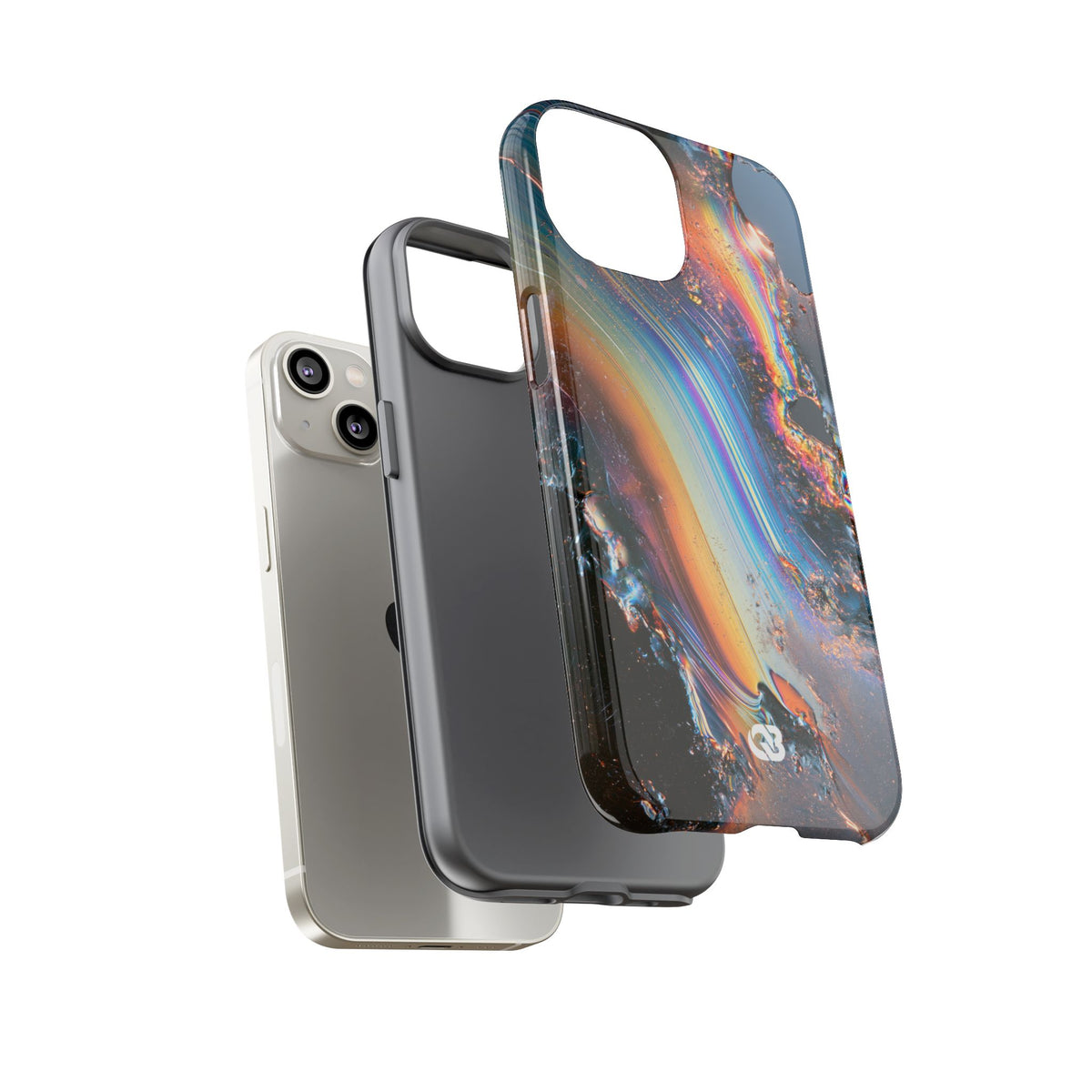 Prismatic Aura Flow · Tough Phone Case for iPhone · Blue