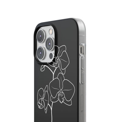 Black Lite Phone Case for iPhone - Noir Alabaster Orchid