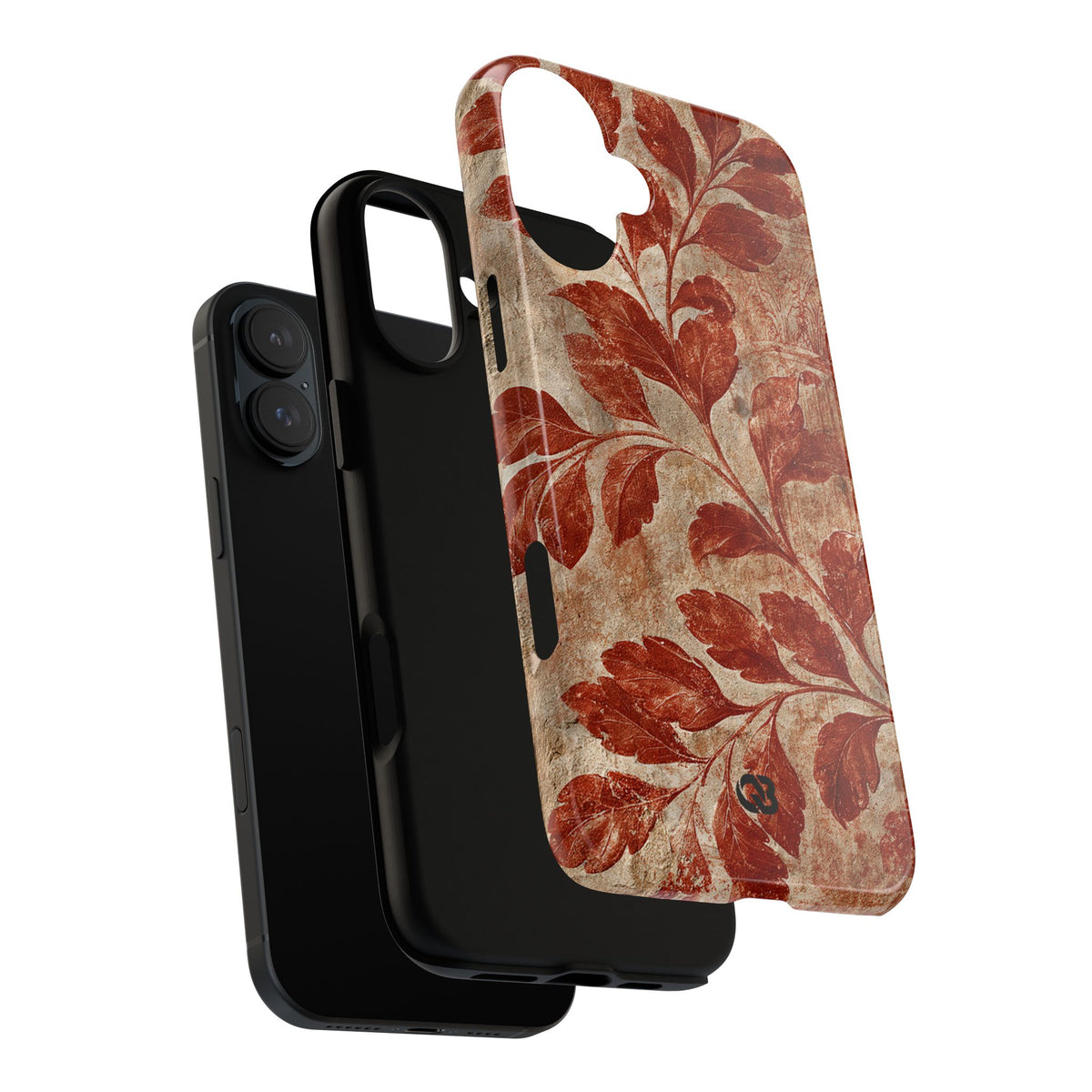 Terracotta Botanical Fresco · Tough Phone Case for iPhone · Red