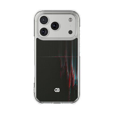Black Impact MagSafe Phone Case for iPhone - Corrupted Data Stream