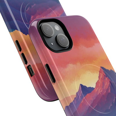 Crimson Mountain Dusk · Tough+ Phone Case for iPhone · Magsafe