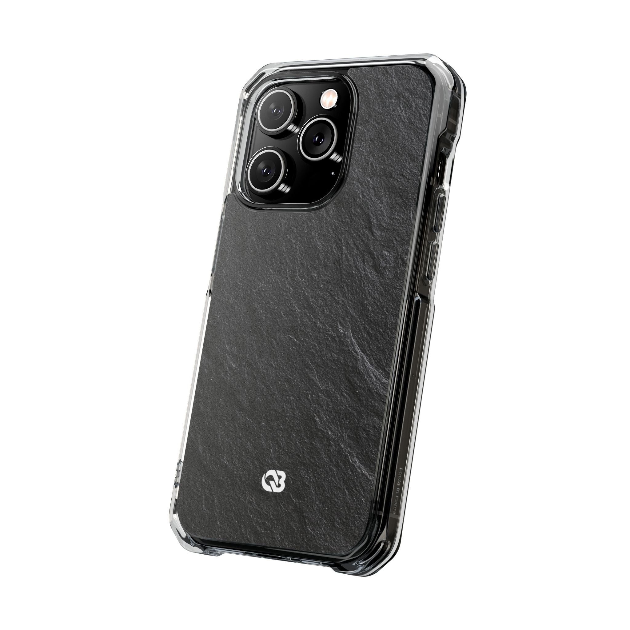 Black Impact MagSafe Phone Case for iPhone - Raw Obsidian Slate