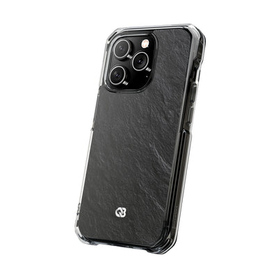 Black Impact MagSafe Phone Case for iPhone - Raw Obsidian Slate