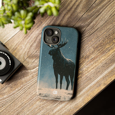 Nordic Boreal Moose · Tough Phone Case for iPhone · Blue