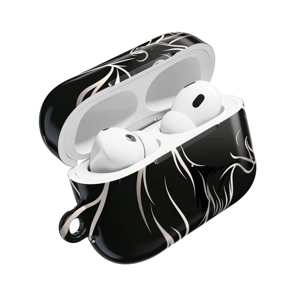 Nordic Moose Contour · Hard Case for AirPods & AirPods Pro · Black