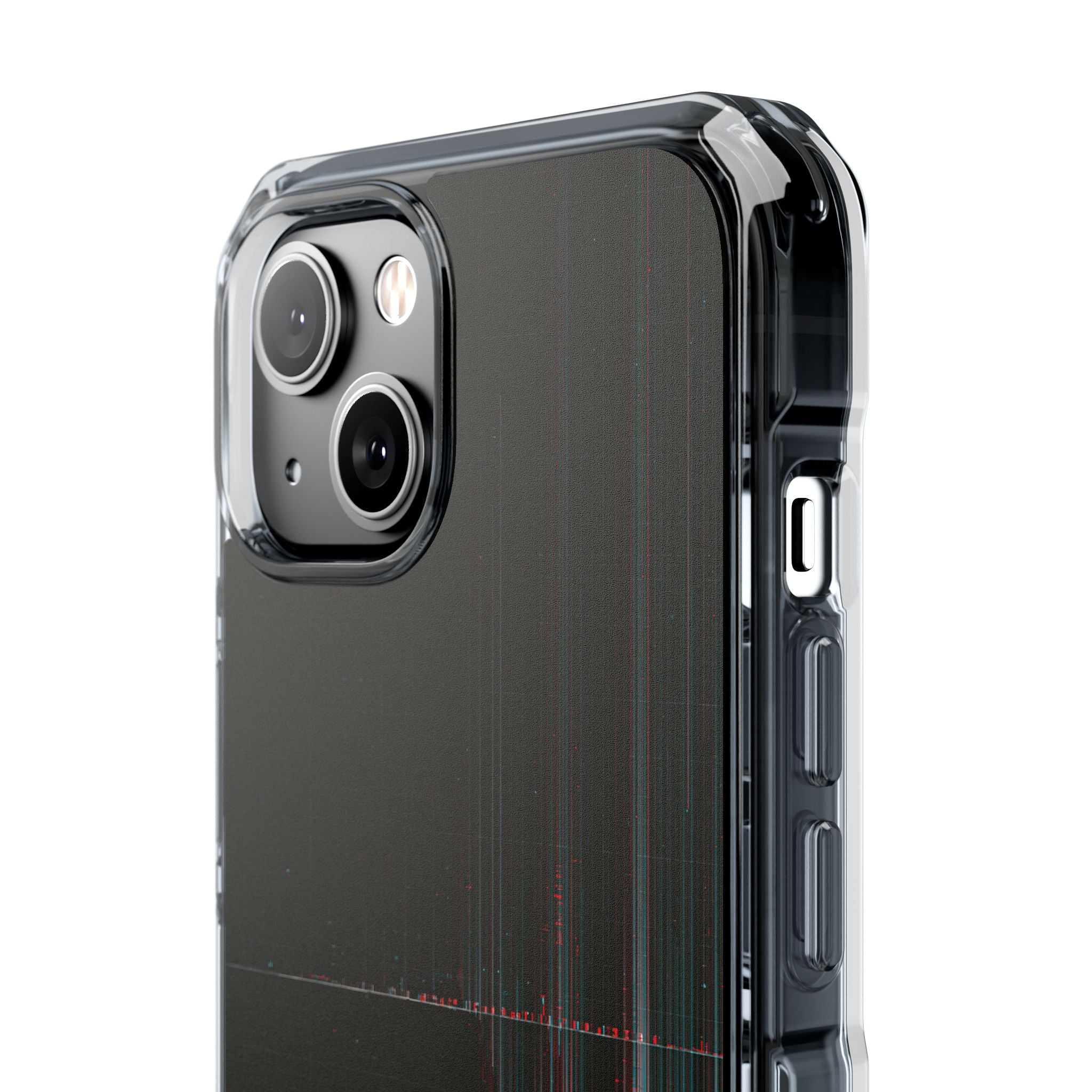 Black Impact MagSafe Phone Case for iPhone - Corrupted Data Stream
