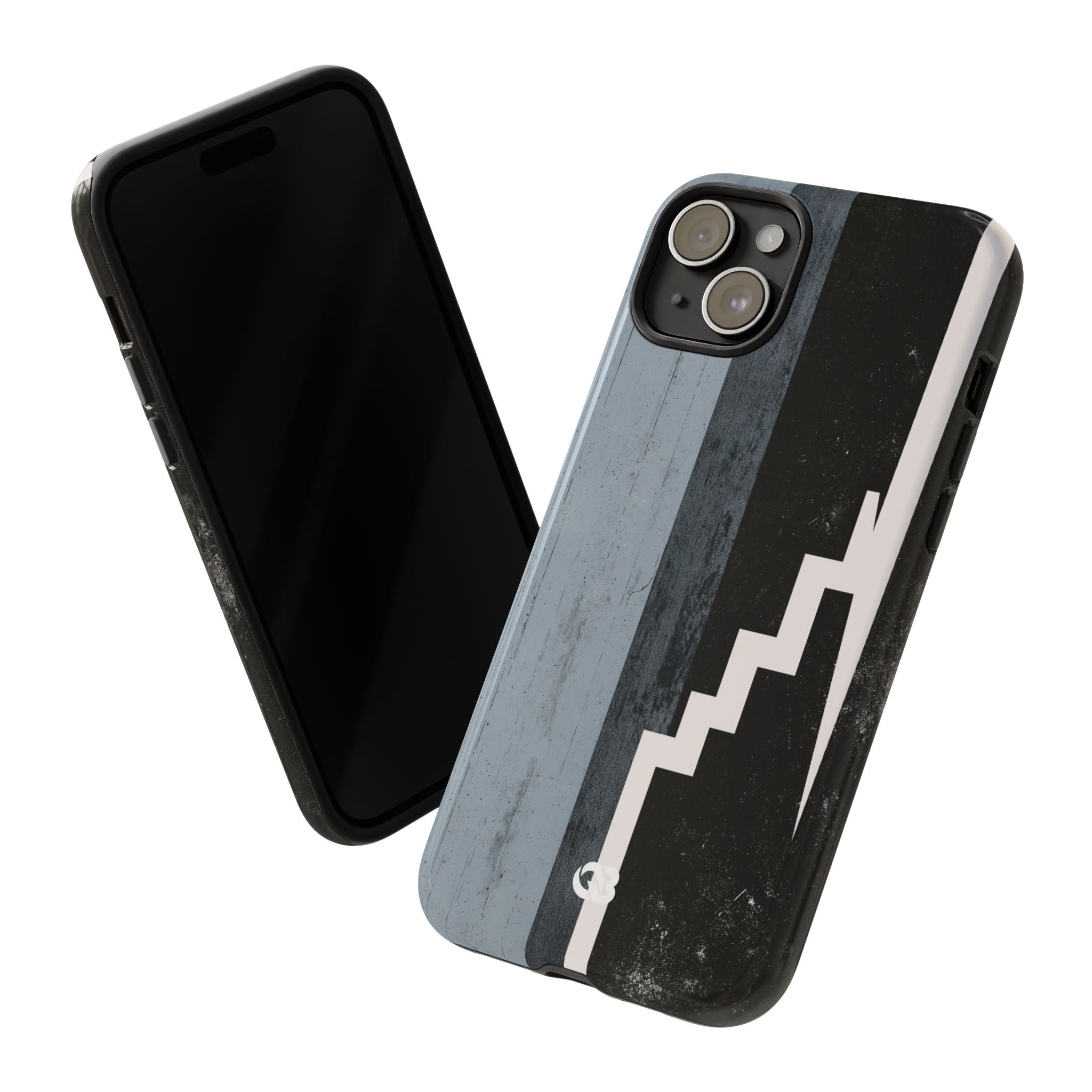 Grey Tough Phone Case for iPhone - Industrial Concrete Void