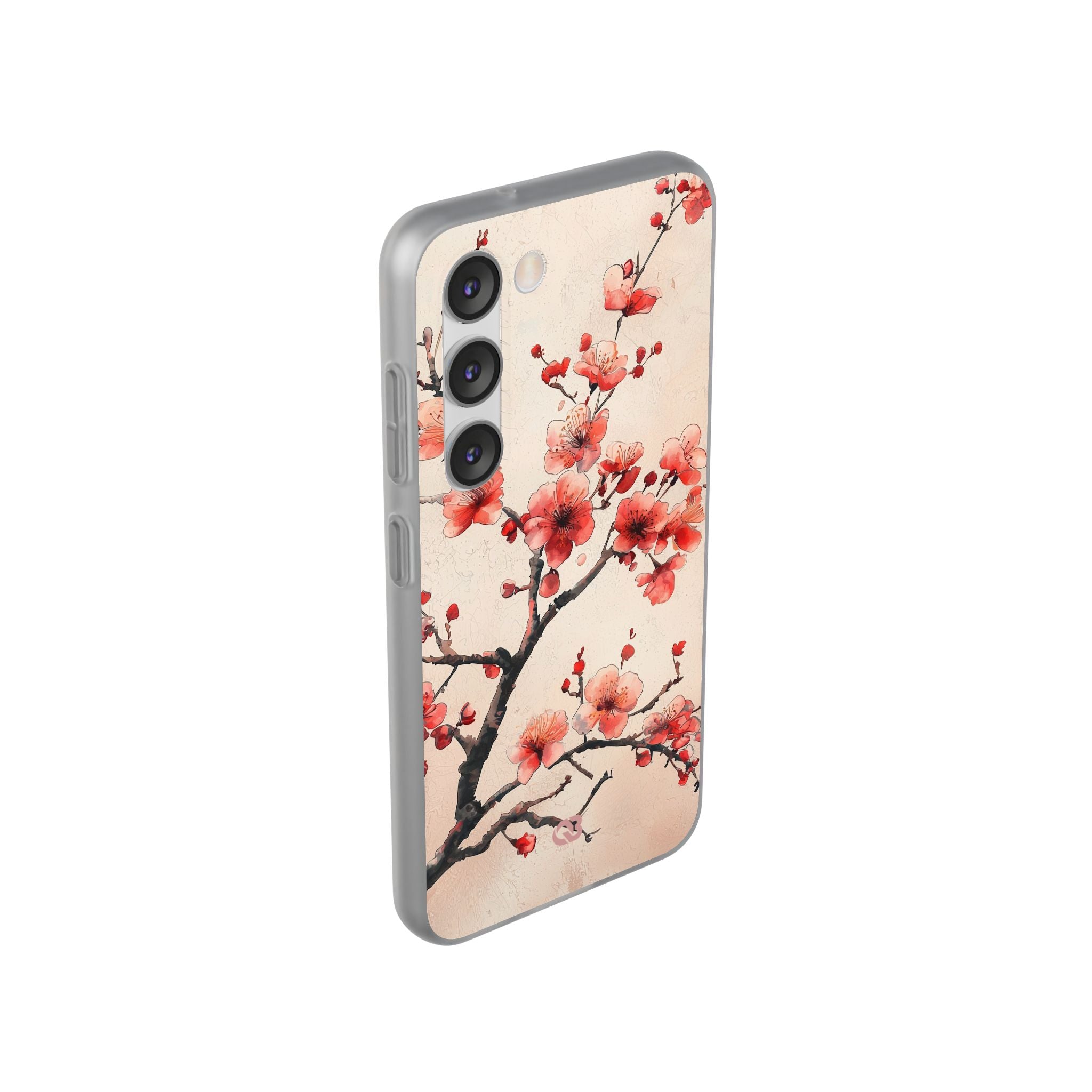 Crimson Silk Flora · Soft Phone Case for Samsung