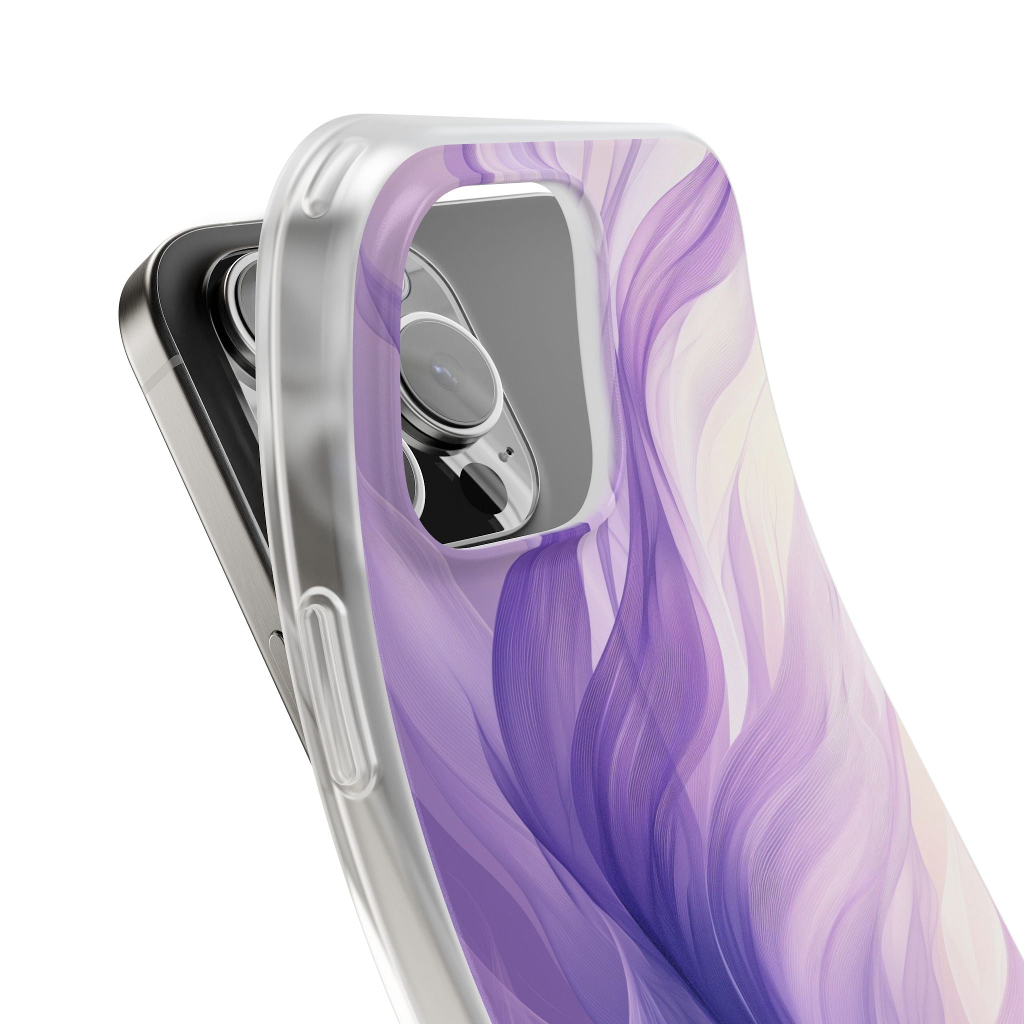 Amethyst Silk Waves · Soft Phone Case for iPhone