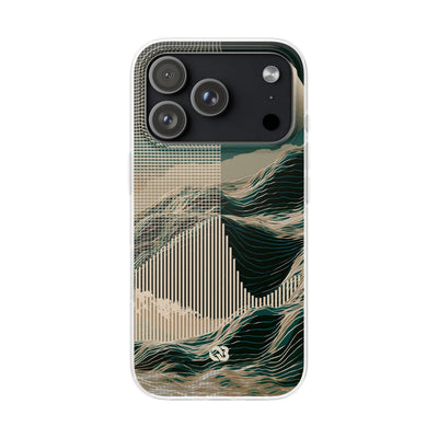 Green Lite Phone Case for iPhone - Lunar Moss Topography