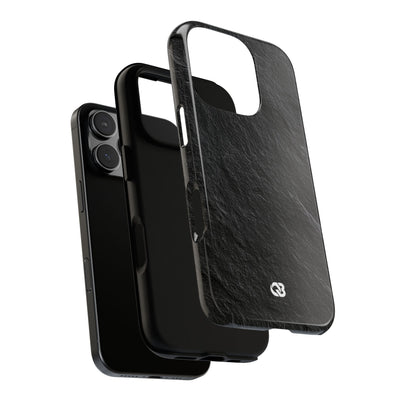 Black Tough Phone Case for iPhone - Raw Obsidian Slate