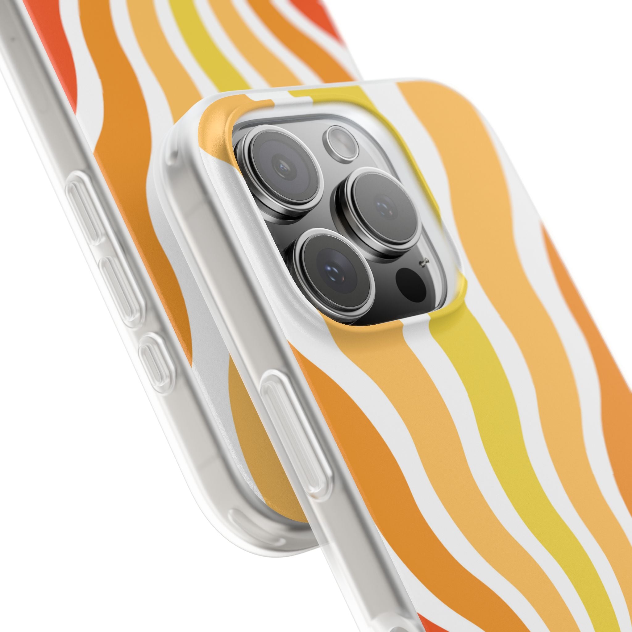 Amber Solar Waves · Soft Phone Case for iPhone