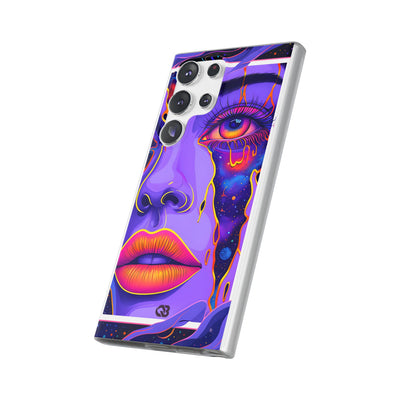 Violet Cosmic Gaze · Soft Custodia per Samsung
