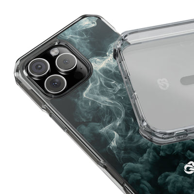 Luminescent Vapor Drift · Clear Impact Magnetic Phone Case for iPhone · Teal