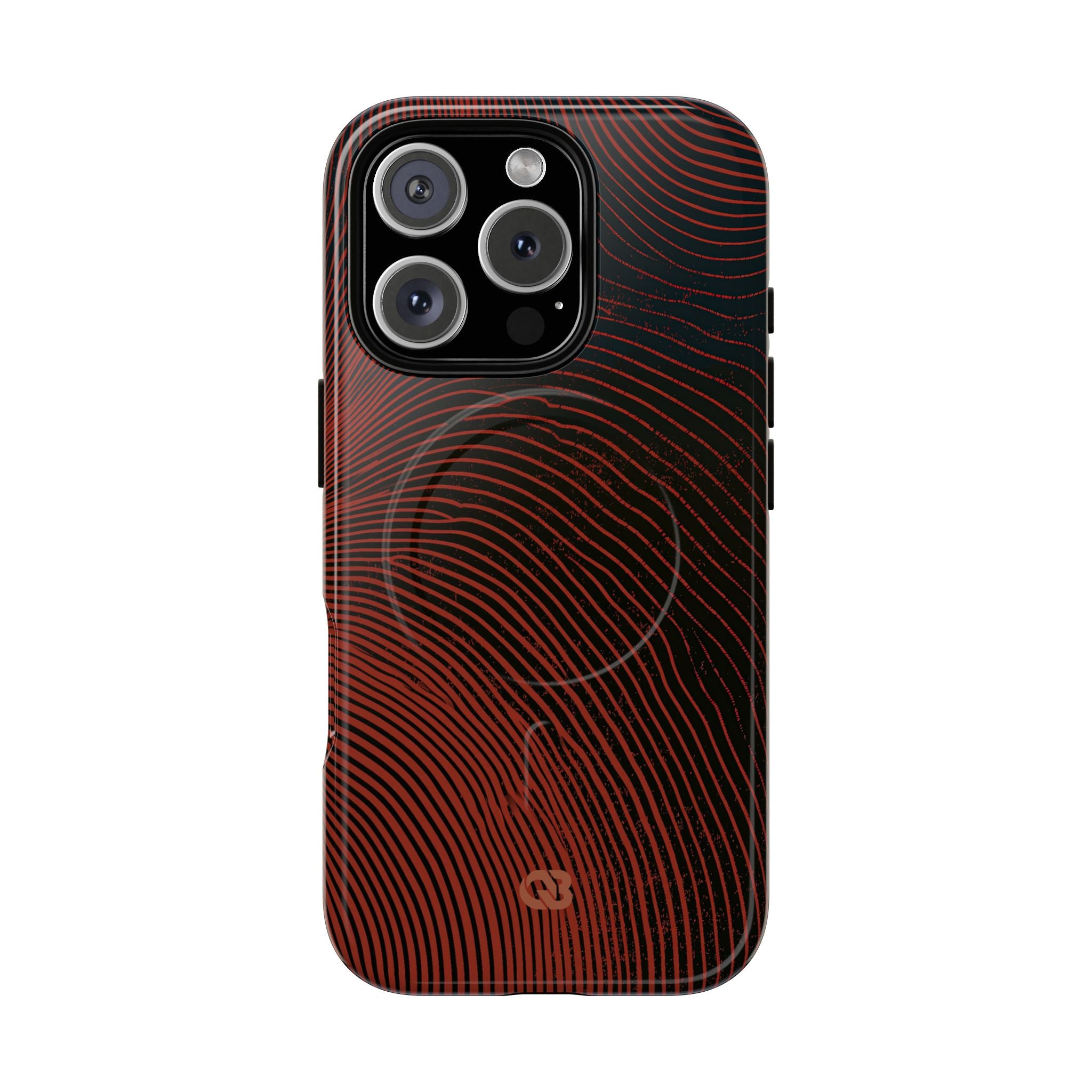 Red Tough 2.0 Magsafe Phone Case for iPhone - Terracotta Nerve Map