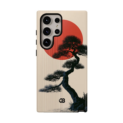 Beige Tough Phone Case for Samsung - Kyoto Crimson Pine