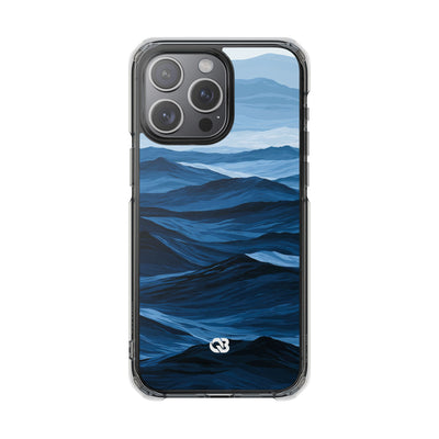 Cerulean Ridges · Clear Impact Magnetic Phone Case for iPhone · Blue
