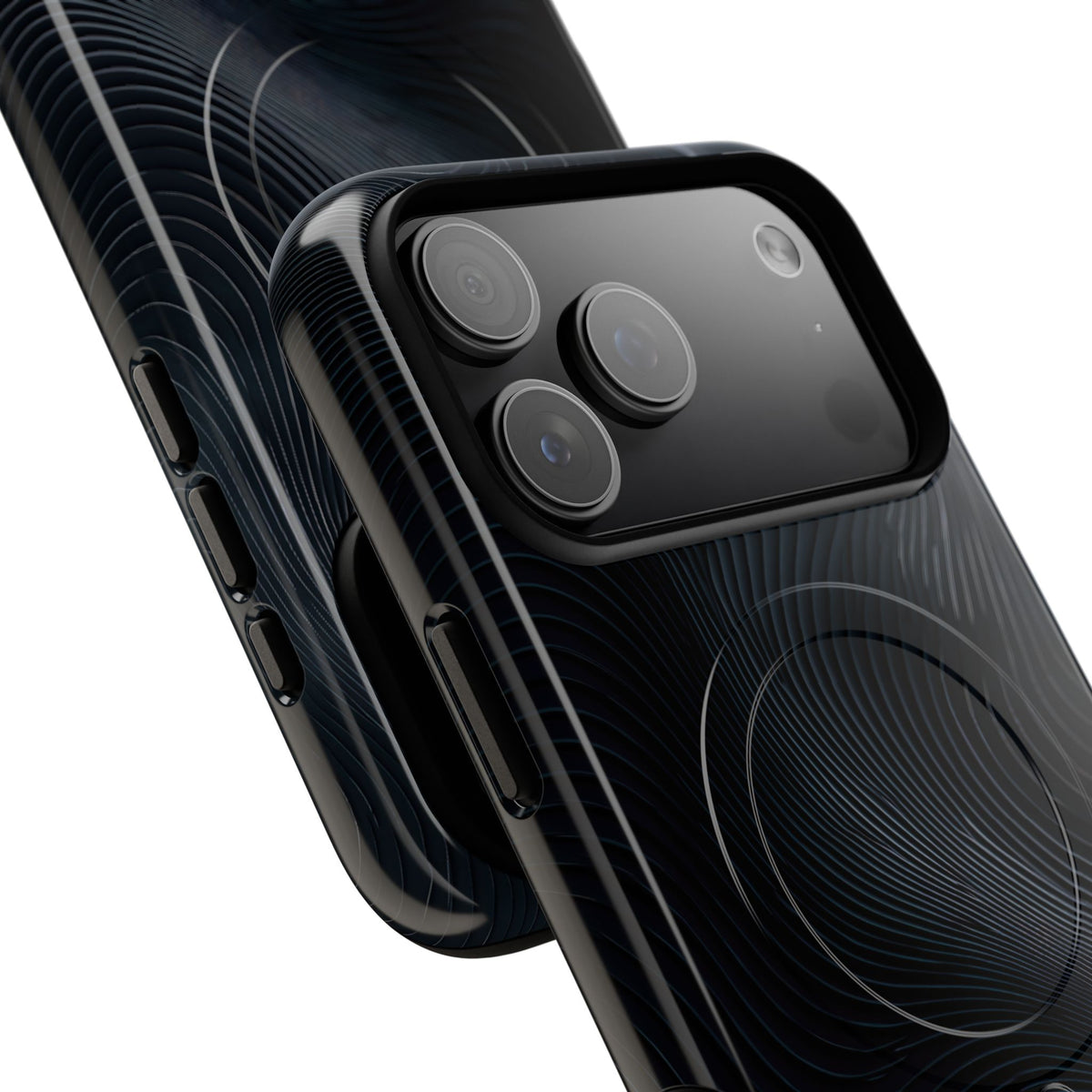 Black Tough 2.0 Magsafe Phone Case for iPhone - Obsidian Ridge Flux