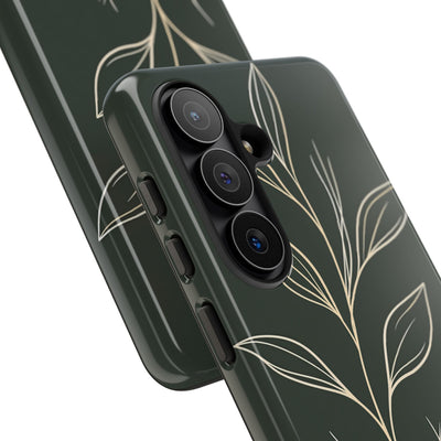 Green Tough Phone Case for Samsung - Deep Moss Willow