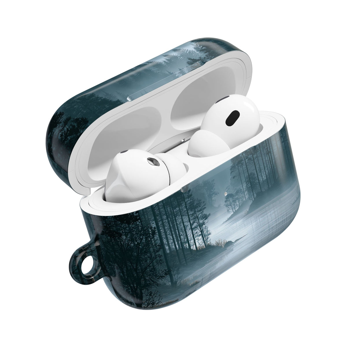 Silent Nordic Fjord · Hard Case for AirPods & AirPods Pro · Blue