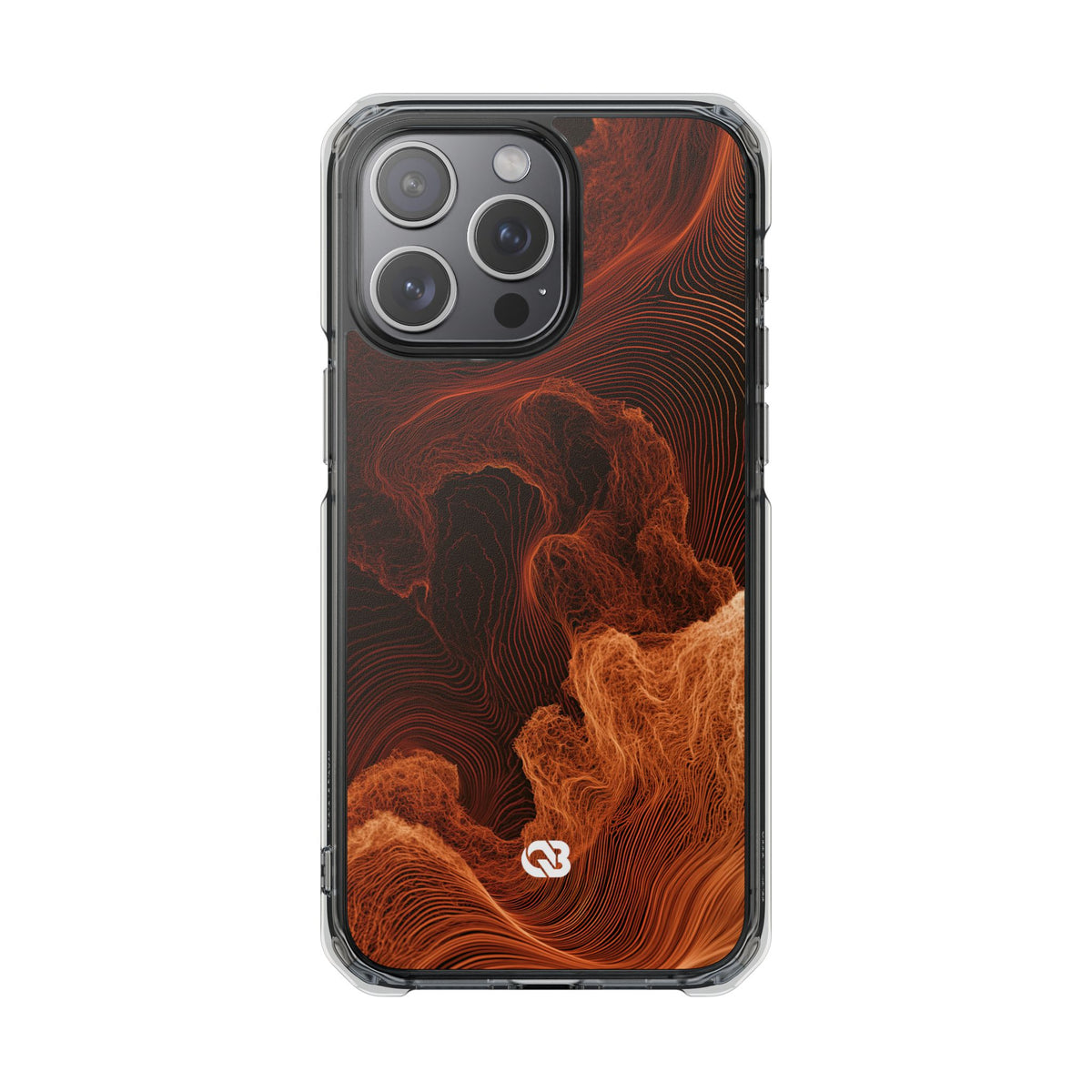 Amber Filament · Clear Impact Magnetic Phone Case for iPhone · Orange