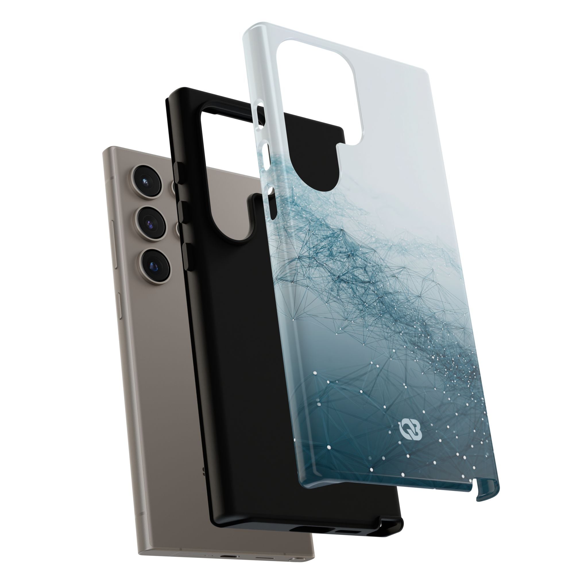Teal Tough Phone Case for Samsung - Cyan Vector Lattice