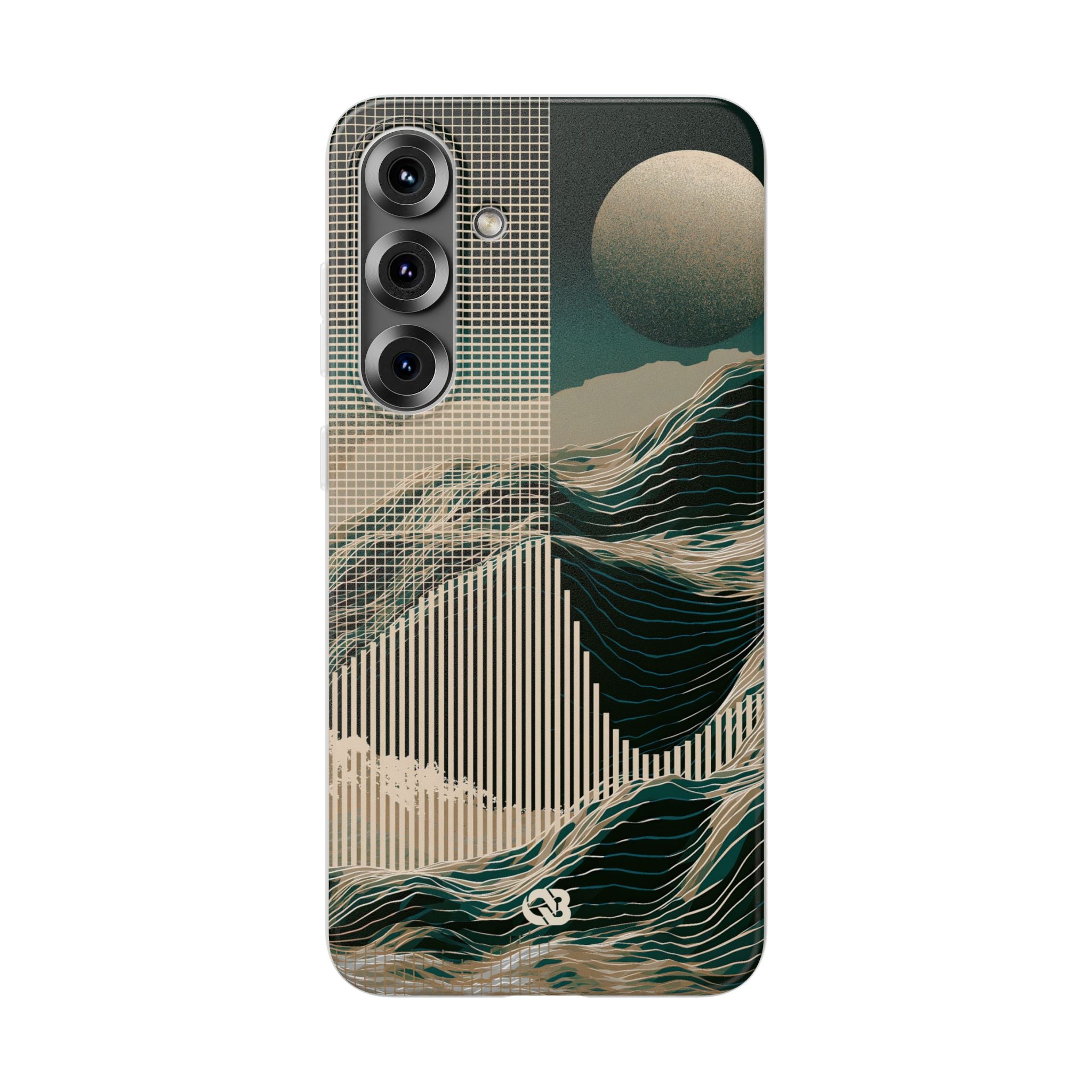 Green Lite Phone Case for Samsung - Lunar Moss Topography