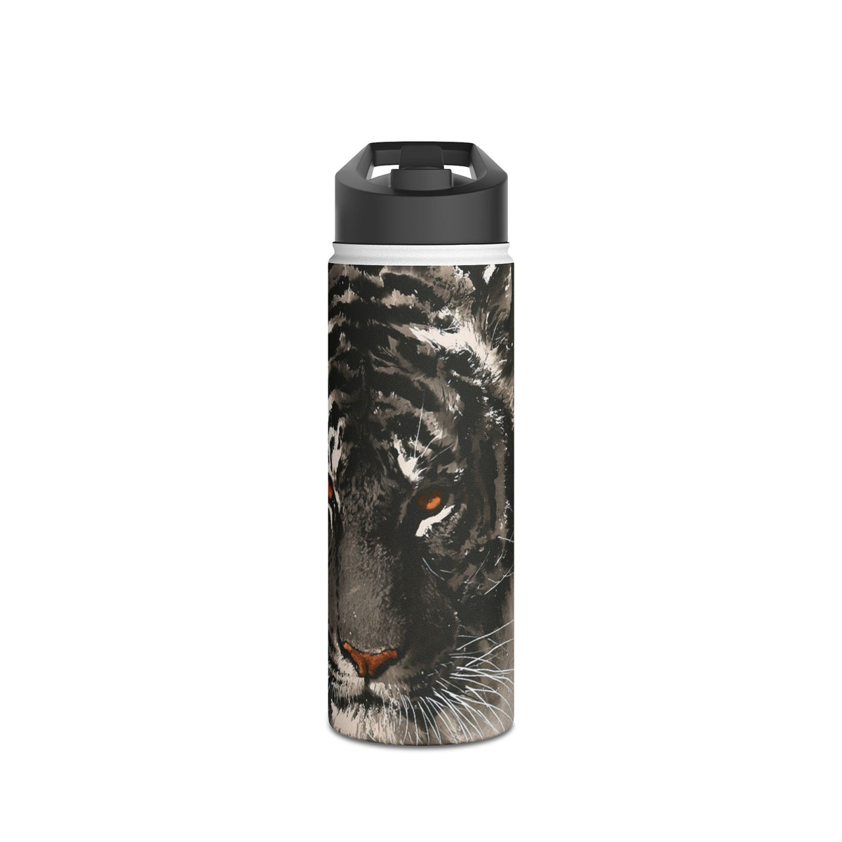 Ink Wash Tiger · Insulated Water Bottle · Beige