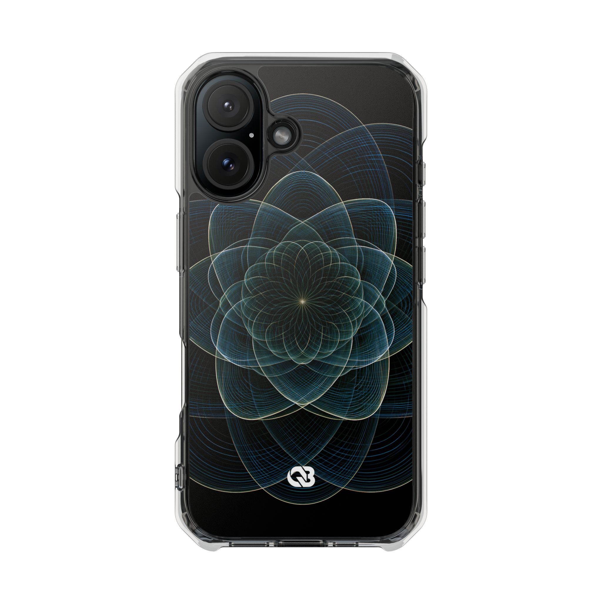 Blue Impact MagSafe Phone Case for iPhone - Celestial Wireframe Bloom