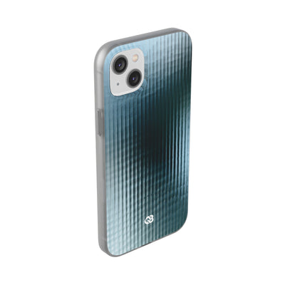 Blue Lite Phone Case for iPhone - Glacial Reeded Glass