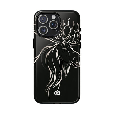 Nordic Moose Contour · Tough 2.0 Magnetic Phone Case for iPhone · Black
