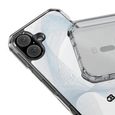 Glacial Contour Waves · Clear Impact Magnetic Phone Case for iPhone · White