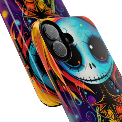 Blue Skull Swirl iPhone 16 Plus Case - Tough+ - CASE•BOB