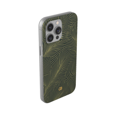 Green Lite Phone Case for iPhone - Dark Olive Plume