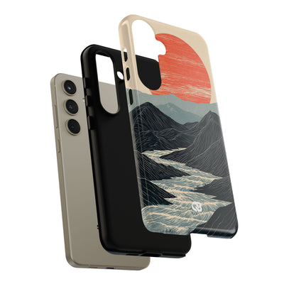 Crimson Ridge Horizon · Tough Phone Case for Samsung · Black