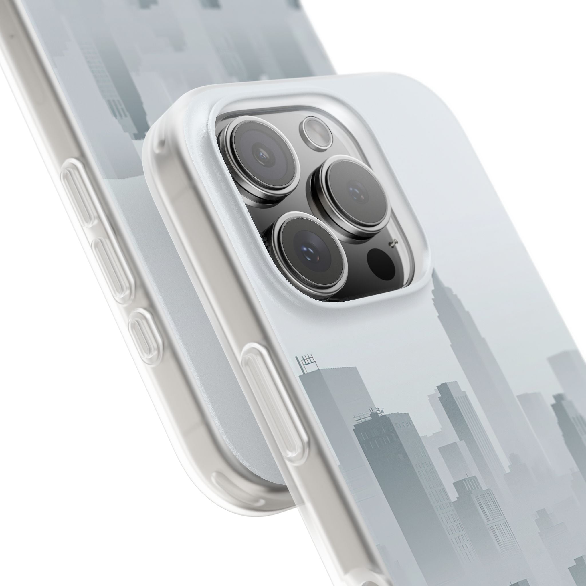 Grey Lite Phone Case for iPhone - Steel Mist Skyline