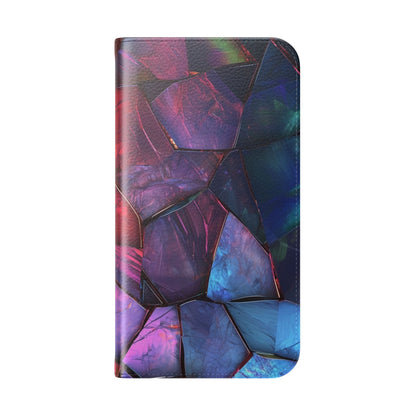 Crimson Shard Mosaic - iPhone 15 Case - Wallet