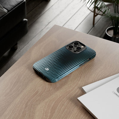 Blue Tough Phone Case for iPhone - Glacial Reeded Glass