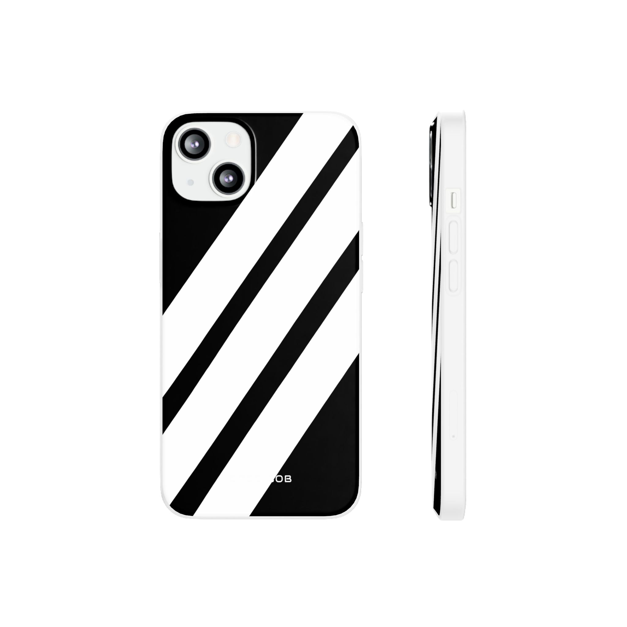 Diagonal Bands Noir iPhone 13 - Soft