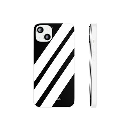 Diagonal Bands Noir iPhone 13 - Soft