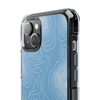 Blue Impact MagSafe Phone Case for iPhone - Glacial Ridge Topo