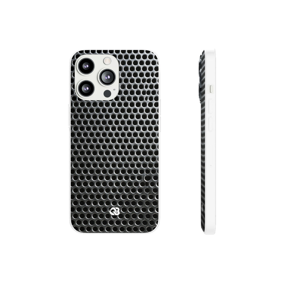 Brushed Perforated Steel · Lite Phone Case for iPhone ·  Silver