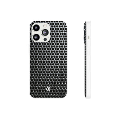 Brushed Perforated Steel · Lite Phone Case for iPhone ·  Silver
